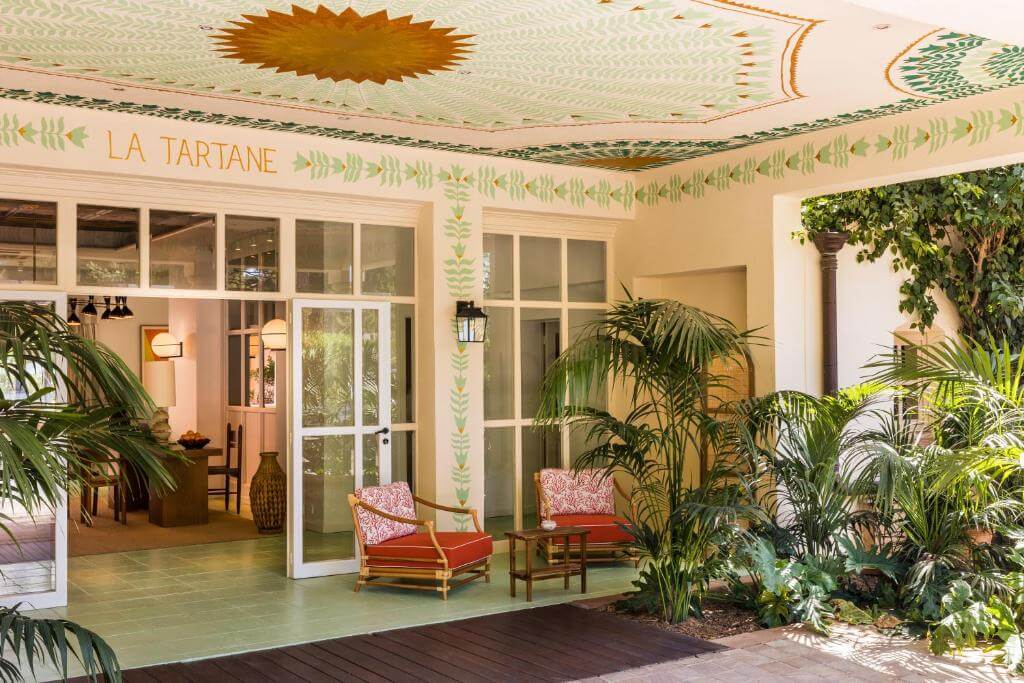 hotel la tartane saint tropez, restaurant, lounge