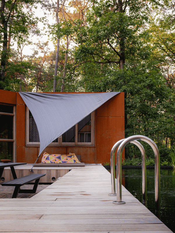 c house in rijssen met zwembad, design, natuur