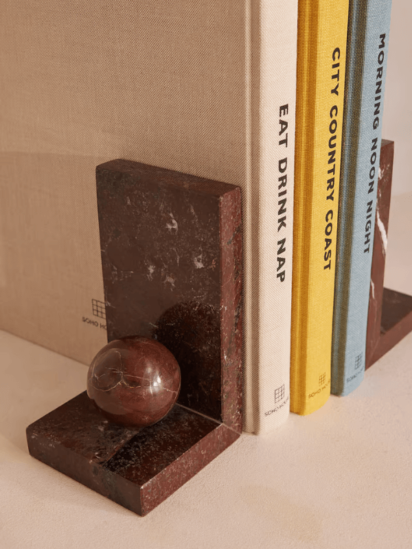 marmeren boekensteun marmer uniek soho home rood